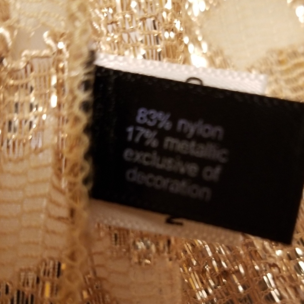 The Limited festival gold metallic lace wrap sheer - Picture 5 of 8